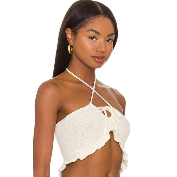 Revolve x More to Come Gracie Crochet Ruffle Top NWOT Size Small - Picture 2 of 3